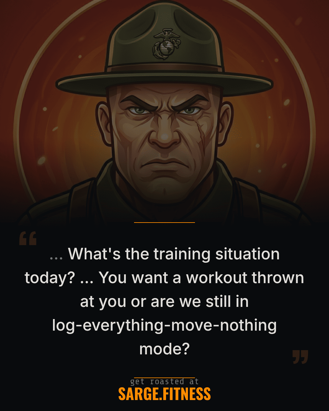 Sarge roast card