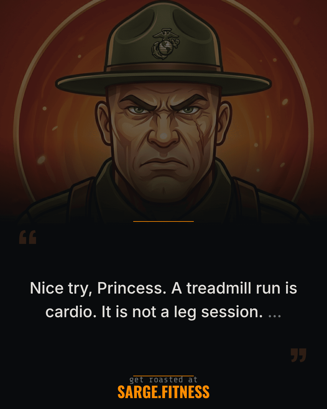 Sarge roast card