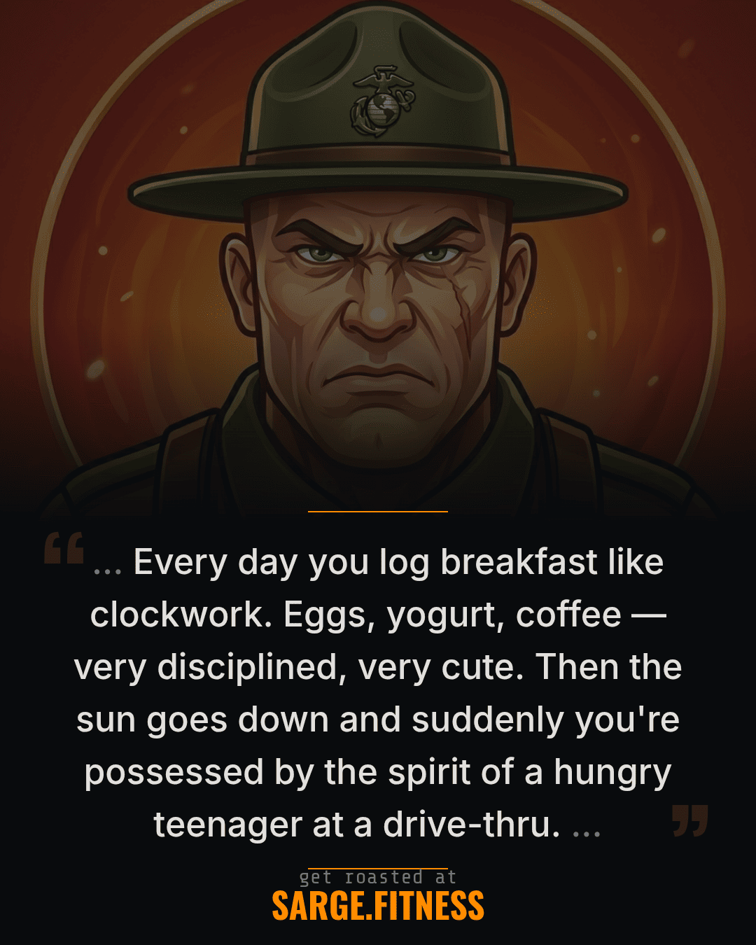 Sarge roast card
