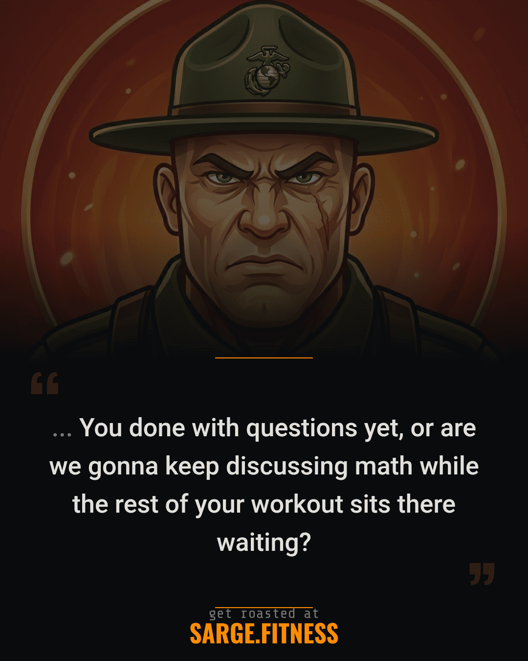 Sarge roast card